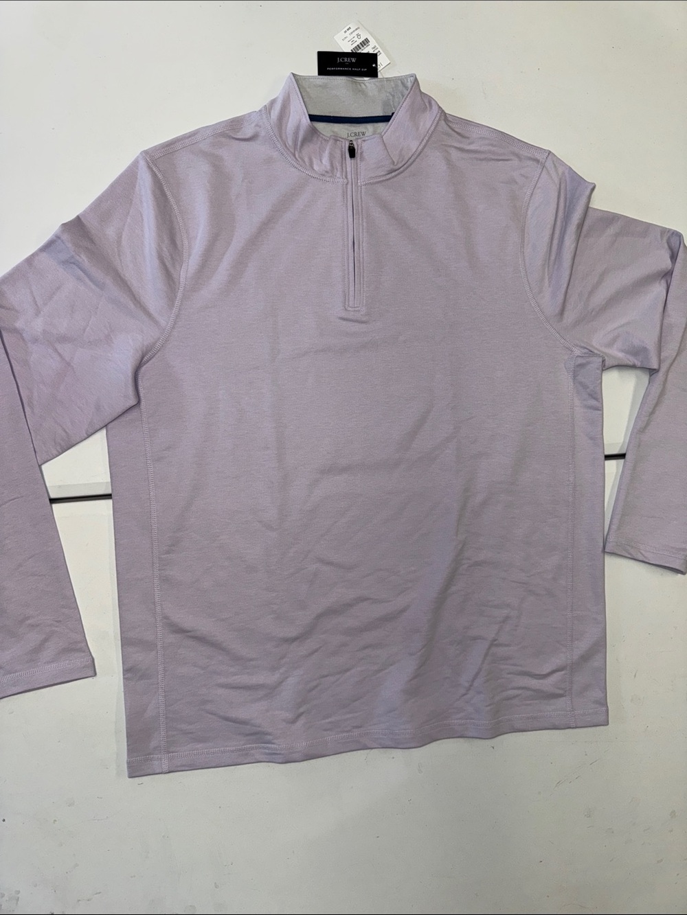 J. Crew Lavender Quarter-Zip Long Sleeve Pullover